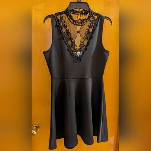 Black Lace Homecoming Dress